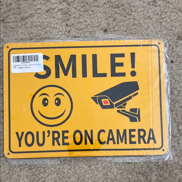 Security Camera Warning‎ Sign - Yellow - Picture 3 of 3